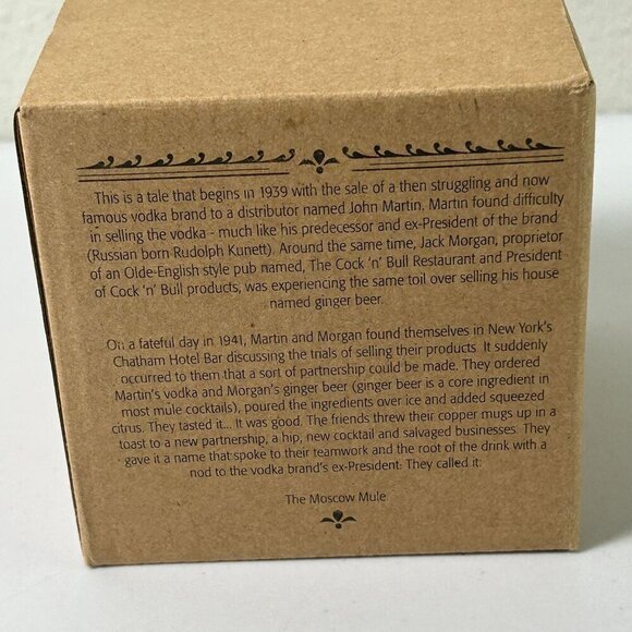 Jim Beam Moscow Mule Mug Copper Metal Cup Handle Barware Recipe NEW - Picture 5 of 13